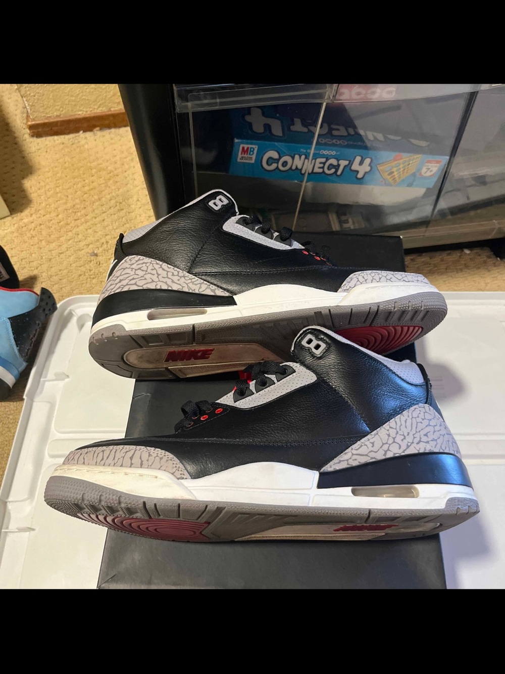 Nike Air Jordan 3 III Og Retro Black Cement Shoes DN3707-010 Men's Size 11 2024